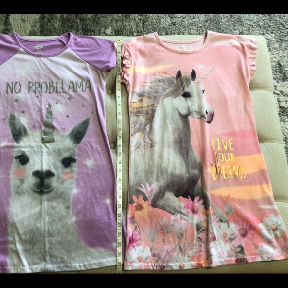 Girls Pajamas 2 pairs - Unicorn - Picture 2 of 4